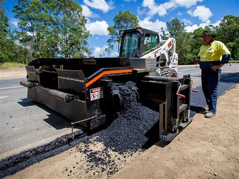 skid steer asphalt paver|shouldering attachment for skid steer.